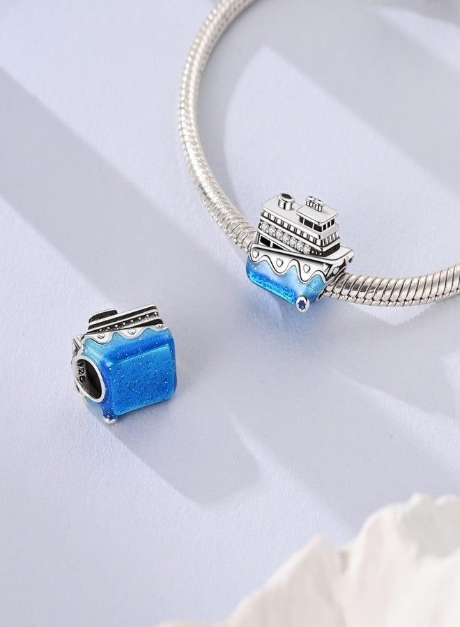 NARMO Ocean Themed Charms for Bracelets 925 Sterling Silver Blue Cruise Charms for Bracelets - Image 3